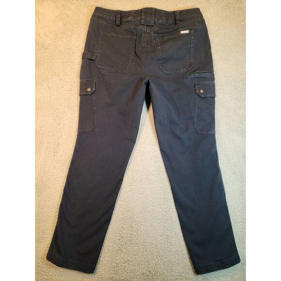 Duluth Trading Women's Curve Setter Waistband Navy Blue Cargo Pockets Size 18x31 - Picture 12 of 16